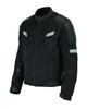 Mesh Textile Motorcycle Jacket - Men's - Reflective - Black - Up To 4XL - MJ555-CC-DL