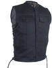 Denim Vest - Motorcycle Club - Men's - Premium - Side Laces - Zip - MV98007-ZIP-BD-DL