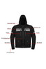 Leather with Mesh Motorcycle Jacket - Men's - Black - Removeable Armor - Hoodie - Up To 4XL - T-MJ443-DL