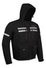 Leather with Mesh Motorcycle Jacket - Men's - Black - Removeable Armor - Hoodie - Up To 4XL - T-MJ443-DL
