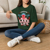 American Lake Life and Biker T-Shirt - Adirondack Dock Sunset Graphic