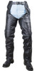 Plain Motorcycle Leather Chaps for Men or Women - SKU C4325-04-DL