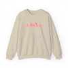 Minimalist Embroidered Red Motorcycle Heartbeat Line Crewneck Sweatshirt