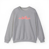 Minimalist Embroidered Red Motorcycle Heartbeat Line Crewneck Sweatshirt