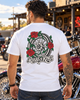 'Rosas y Rines' - Roses and Wheels - T-Shirt - Motorcycle Tee - Color Choice