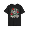 'Rosas y Rines' - Roses and Wheels - T-Shirt - Motorcycle Tee - Color Choice