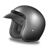 DOT Motorcycle Helmet - Gun Metal Metallic - Open Face - 3/4 - DC1-GM-DH