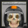 DOT Motorcycle Helmet - Orange Stripe - Open Face - Daytona - DC6-O-DH.