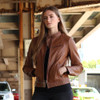 Leather Jacket - Women's - Many Colors - Favorite - WBL1025-WB