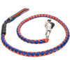Get Back Whip - 36" - Orange and Blue Leather - GBW14-DL