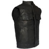 Leather Motorcycle Vest - Kid's - Black Leather - KD320-DL