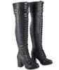 Motorcycle Boots - Women's - Knee High - Chunky Heel and Zipper - MR-BTL7003-DL