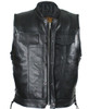 Leather Motorcycle Vest - Men's - Up To Size 64 - Club - MV9320-ZIP-11-DL