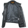 Leather Motorcycle Vest - Men's - Up To Size 64 - Club - MV9320-ZIP-11-DL