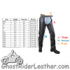 Leather Chaps - Men's or Women's - Up To 12XL - Premium Naked Leather - C4334-11-DL