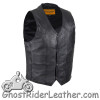 Leather Motorcycle Vest - Men's - Classic Style - MV302-88-DL