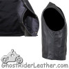 Leather Motorcycle Vest - Men's - Classic Style - MV302-88-DL