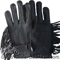 Leather Motorcycle Gloves - Women's - Fingerless - Studs Design - DS85-DS