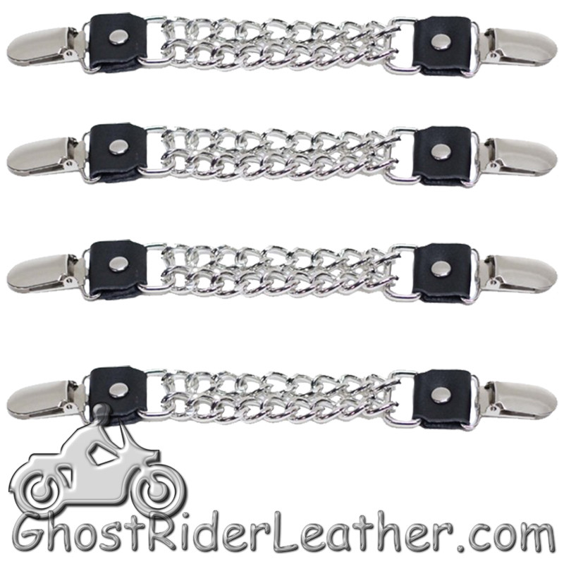 Set of Four Shotgun Shell Vest Extenders with Chrome Chain AC1045DL