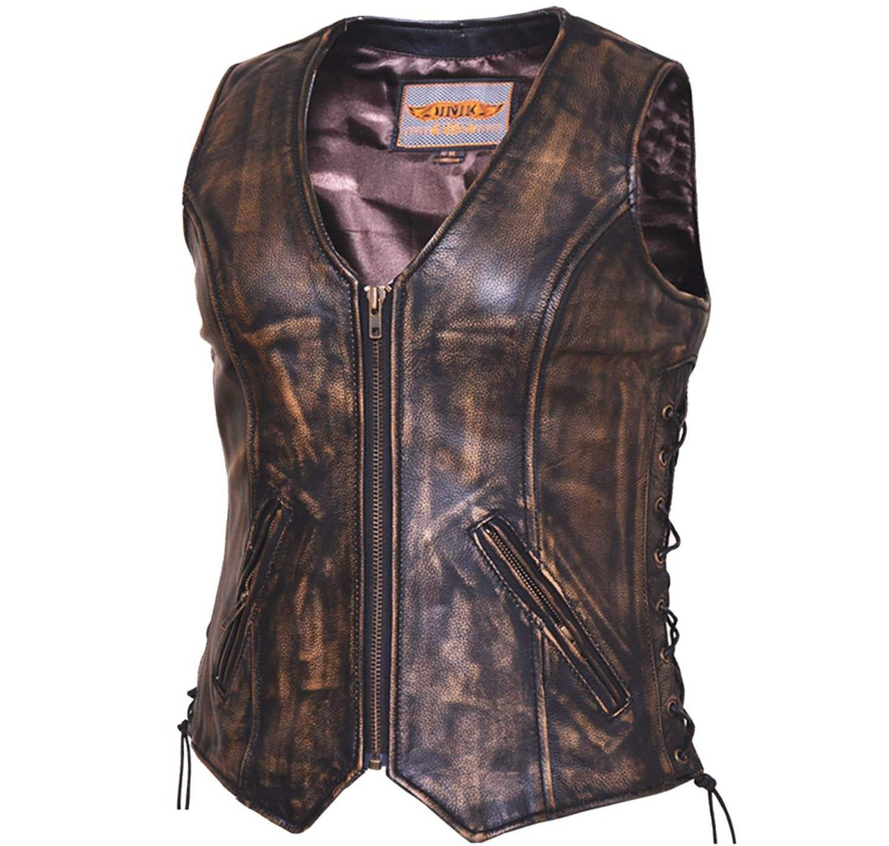 unik select leather vest