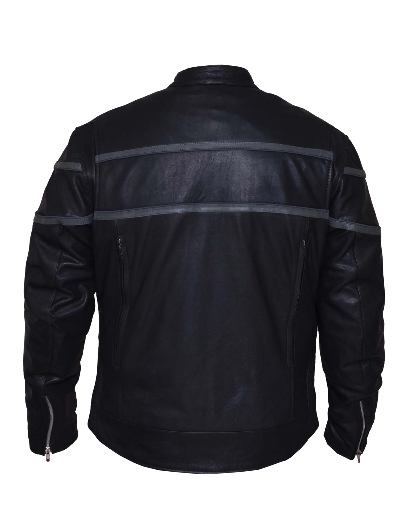 UNIK Men's Premium Lightweight Leather Motorcycle Jacket Ghost Rider