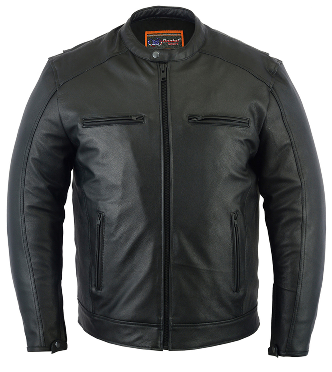 Men's Tall Leather Motorcycle Jacket - Up To Size 66 - Biker Jacket ...