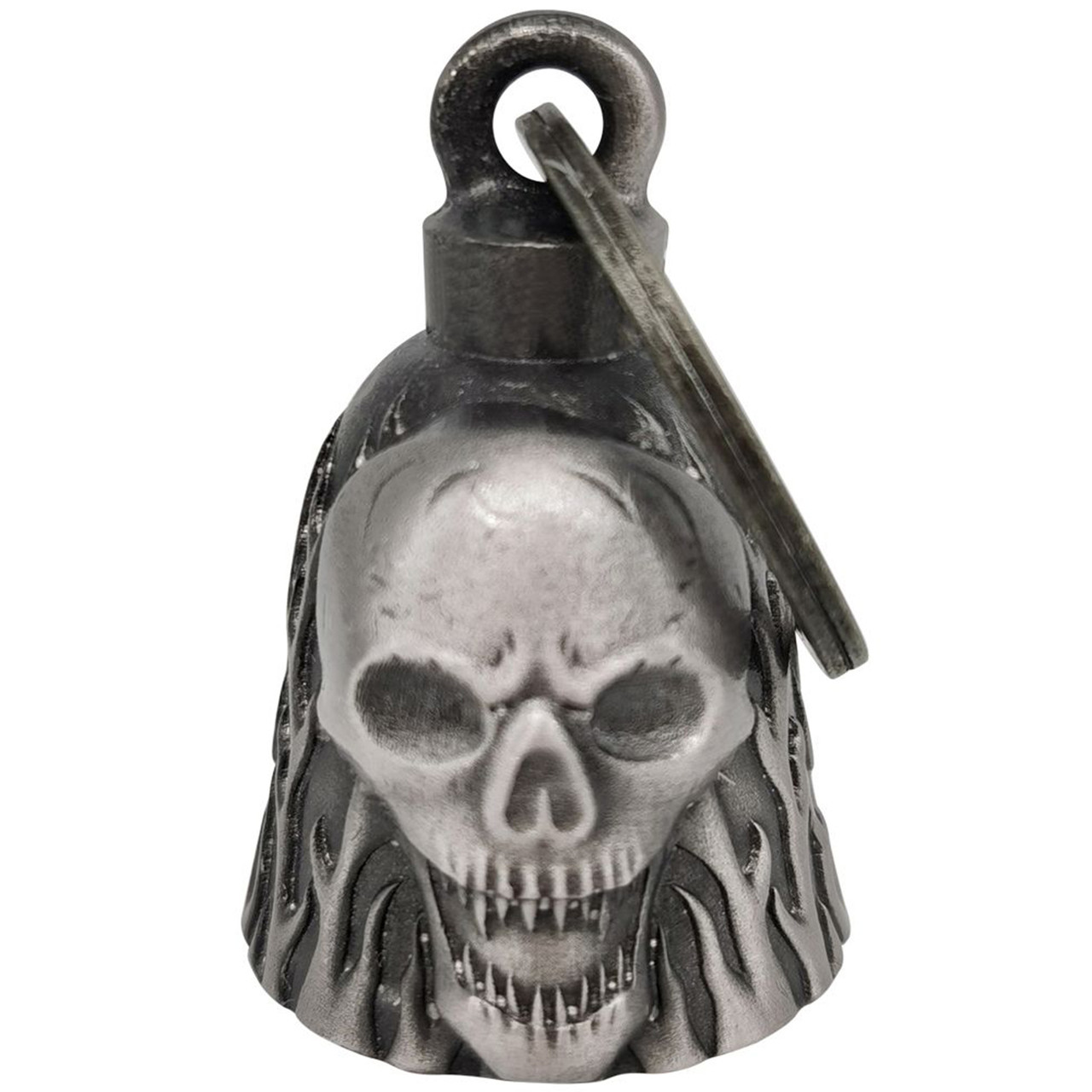 Motorcycle Ride Bell 3D Skull With Rebel Flag Spirit Bell