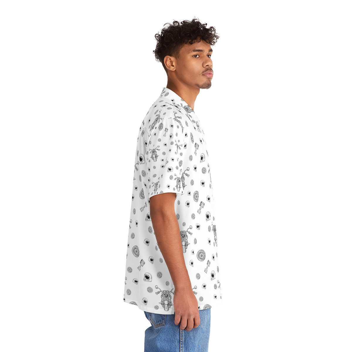 Short Sleeves Men's Motorcycle Hawaiian Shirt main image 0