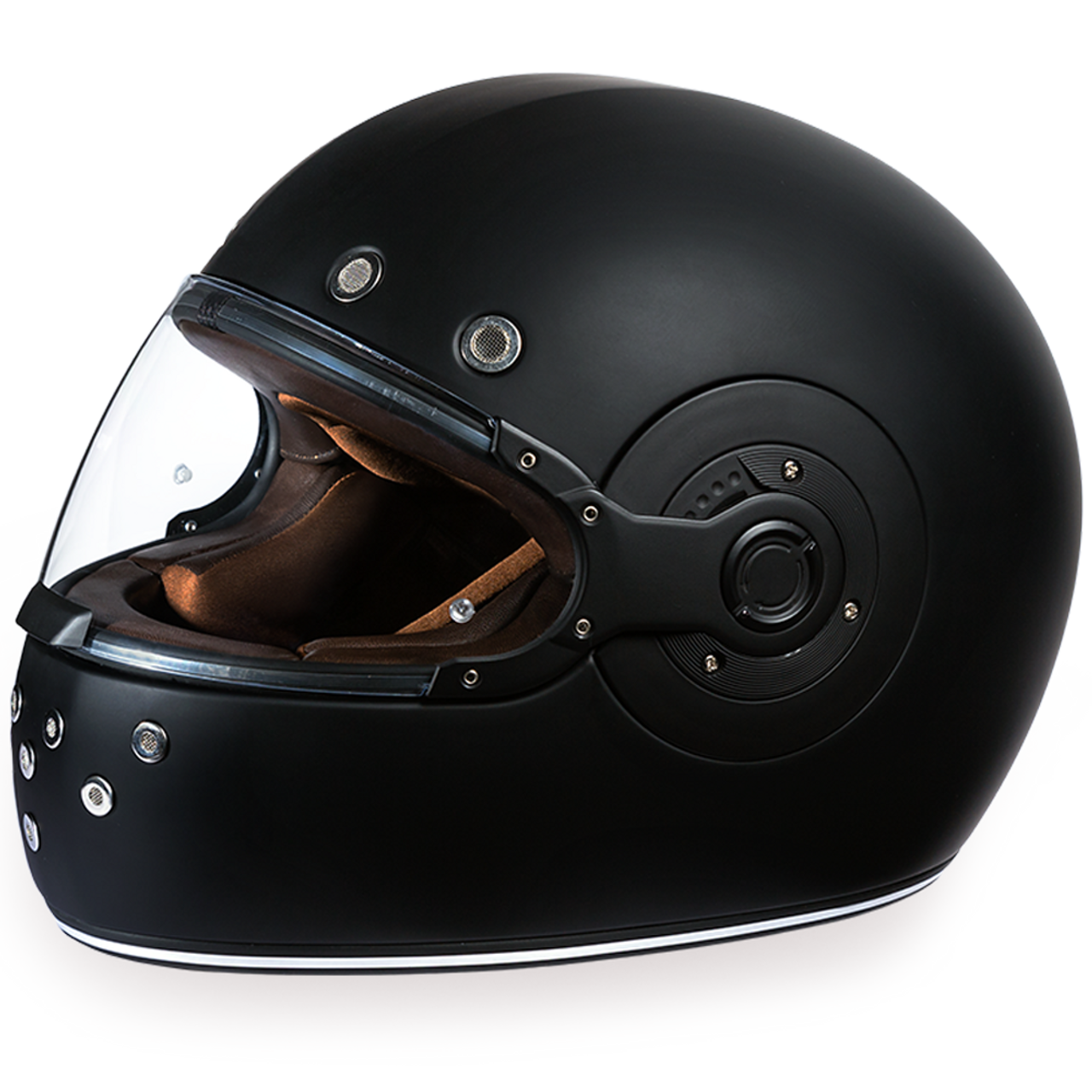 Flat Black 3/4 Detour Helmets for Motorcycle Riders
