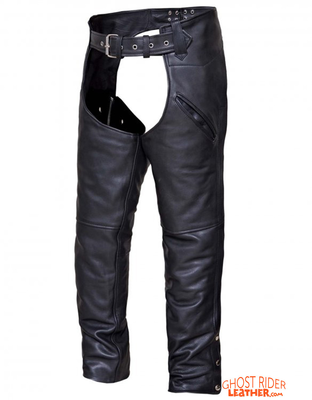 HWK Motorcycle Leather Chaps Pants Biker Cowboy Riding Racing Black Genuine  Leather Chap (Waist 44'') : Amazon.in: Car & Motorbike