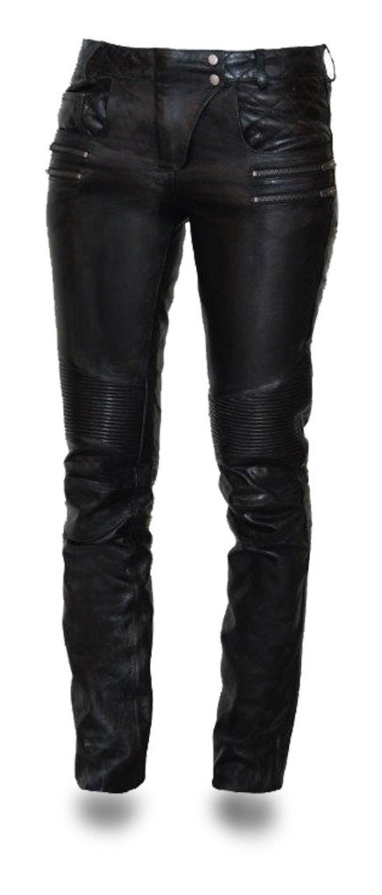 Vixen Leather Pants - Women's Motorcycle Pants - FIL711CJ-FM