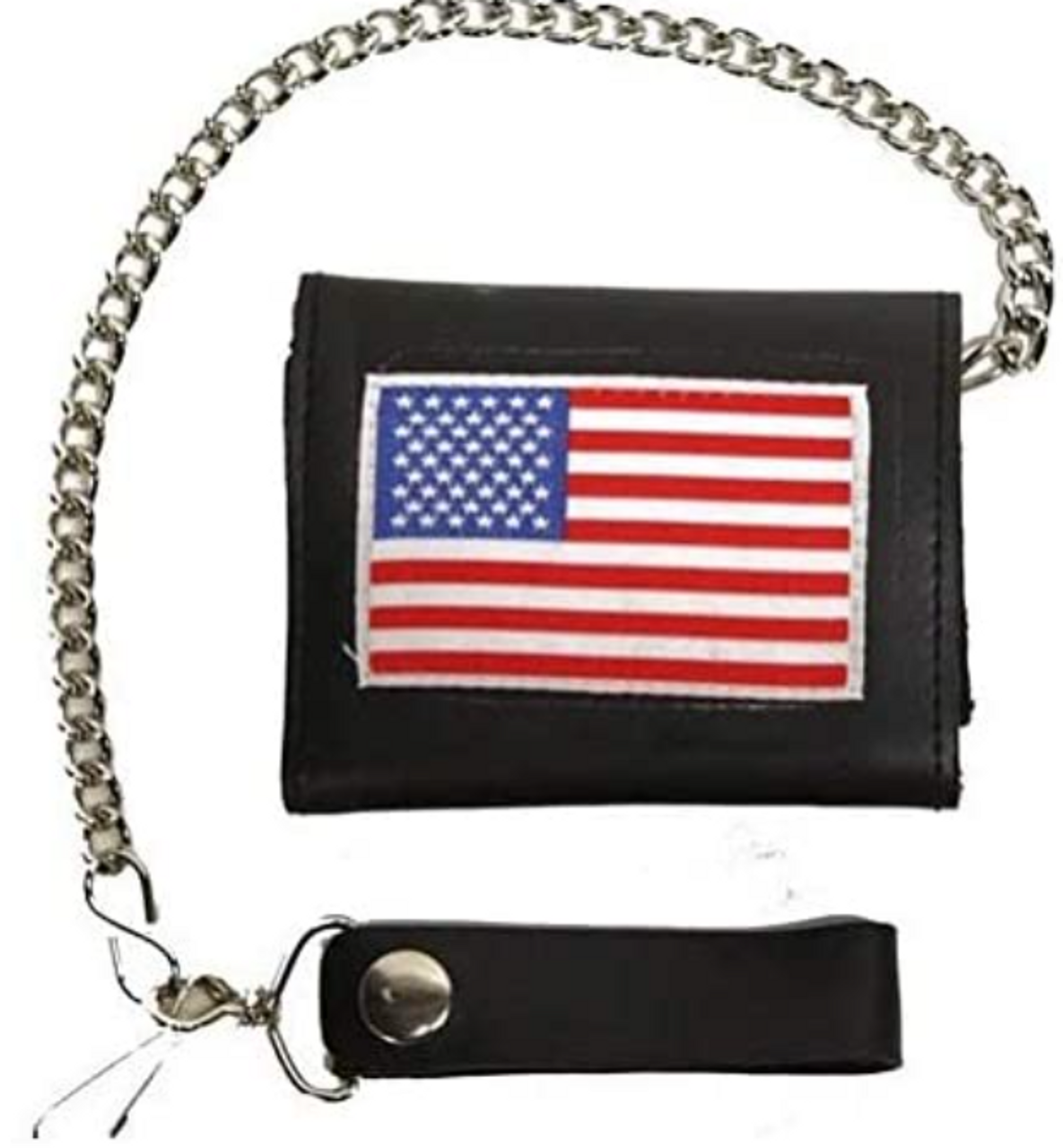 Leather Trifold Chain Wallets in USA