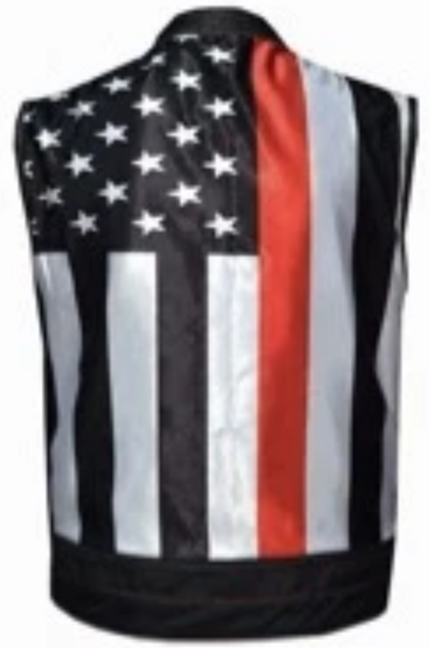 Firefighter Thin Red Line Motorcycle Flag