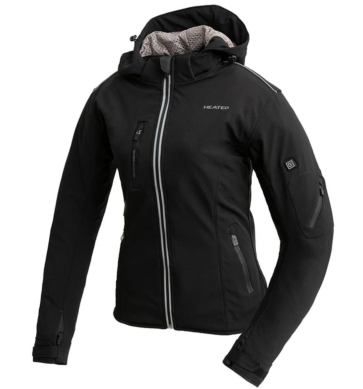 Heated Jacket Women's With Armor Black or Gray Flare FIL2770HGFM