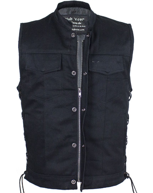 Denim Motorcycle Club Vest - Men's - Up 