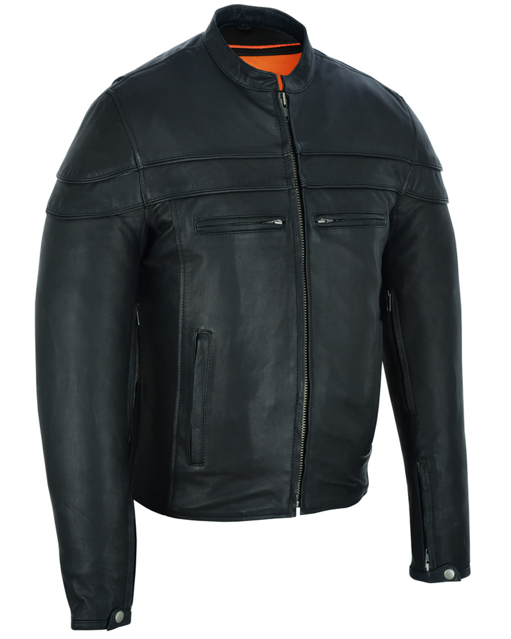 Big & Tall Leather Motorcycle Jacket #M727ZT - Jamin Leather®