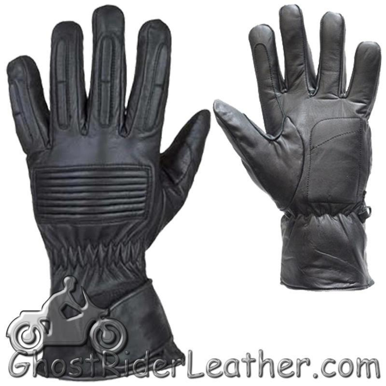 Unik International Men's Fingerless Leather Gloves