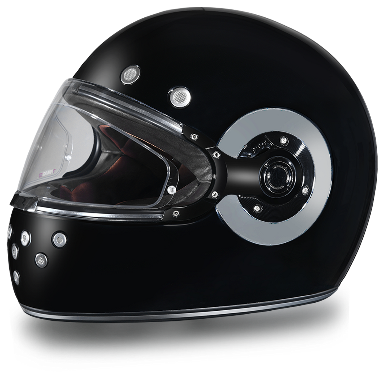 chrome full face helmet