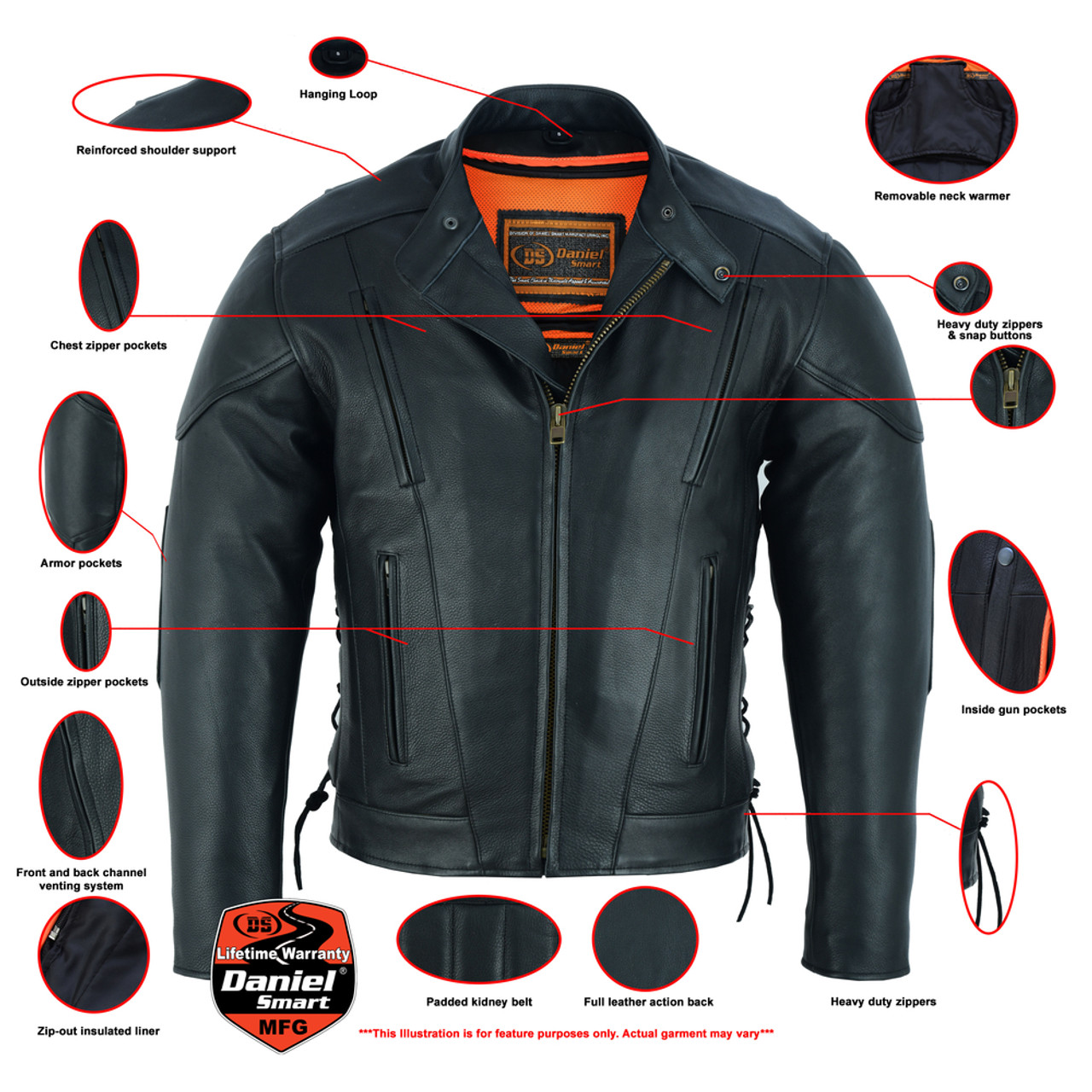 Vented Eagle Leather Jacket for Women #L356VZ - Jamin Leather®