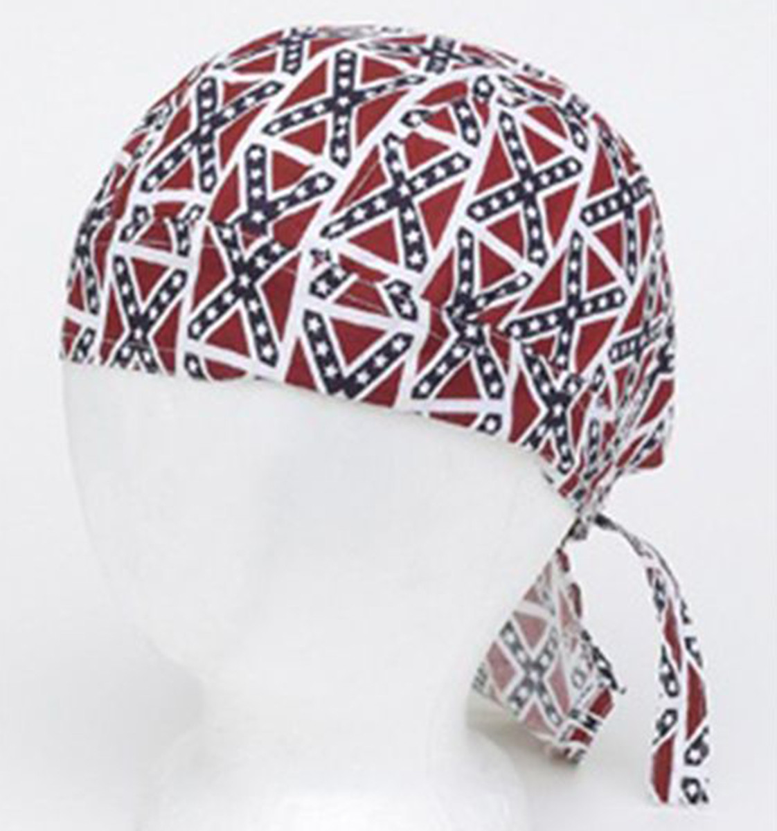 12 Rebel Flag Cotton Skull Caps - Pack 