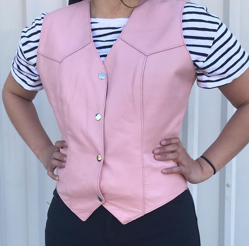Leather Motorcycle Vest - Women's 