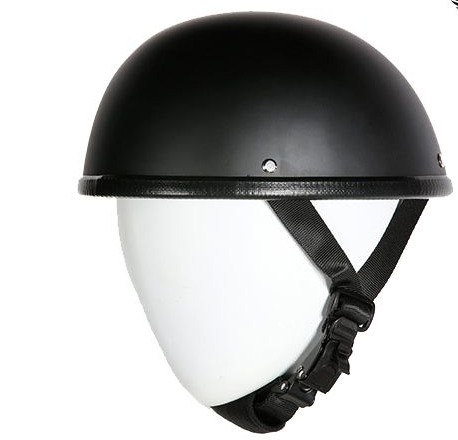 Novelty Motorcycle Helmet - Flat Black 