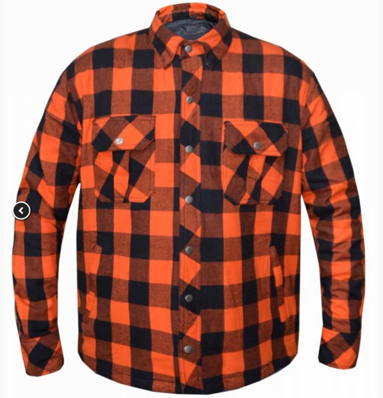 Big Plaid Heavyweight Flannel Shirt - Orange/Black