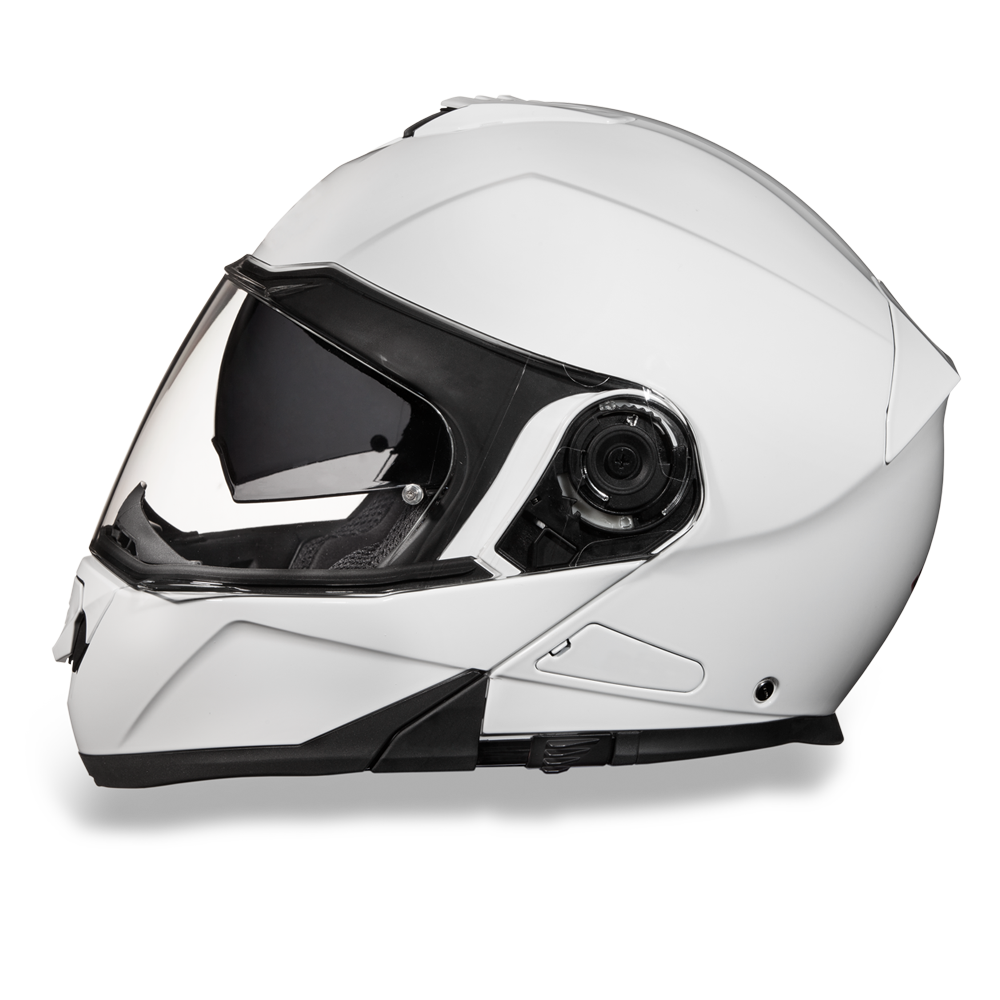 DOT Motorcycle Helmet High Gloss White Modular Full Face MG1CDH