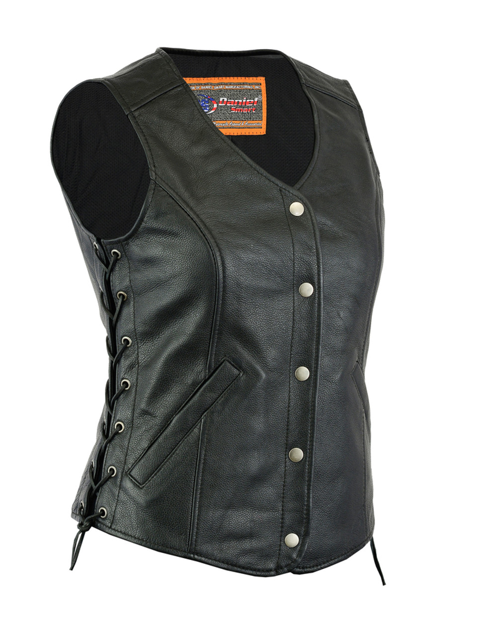 Womens leather vest sales with gun pocket