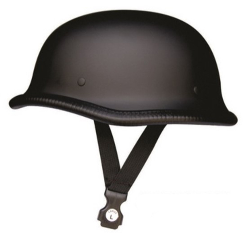 german novelty motorcycle helmet Matte Black strap to lid and padded lining for a comfort Novelty German- Grey Carbon Fiber