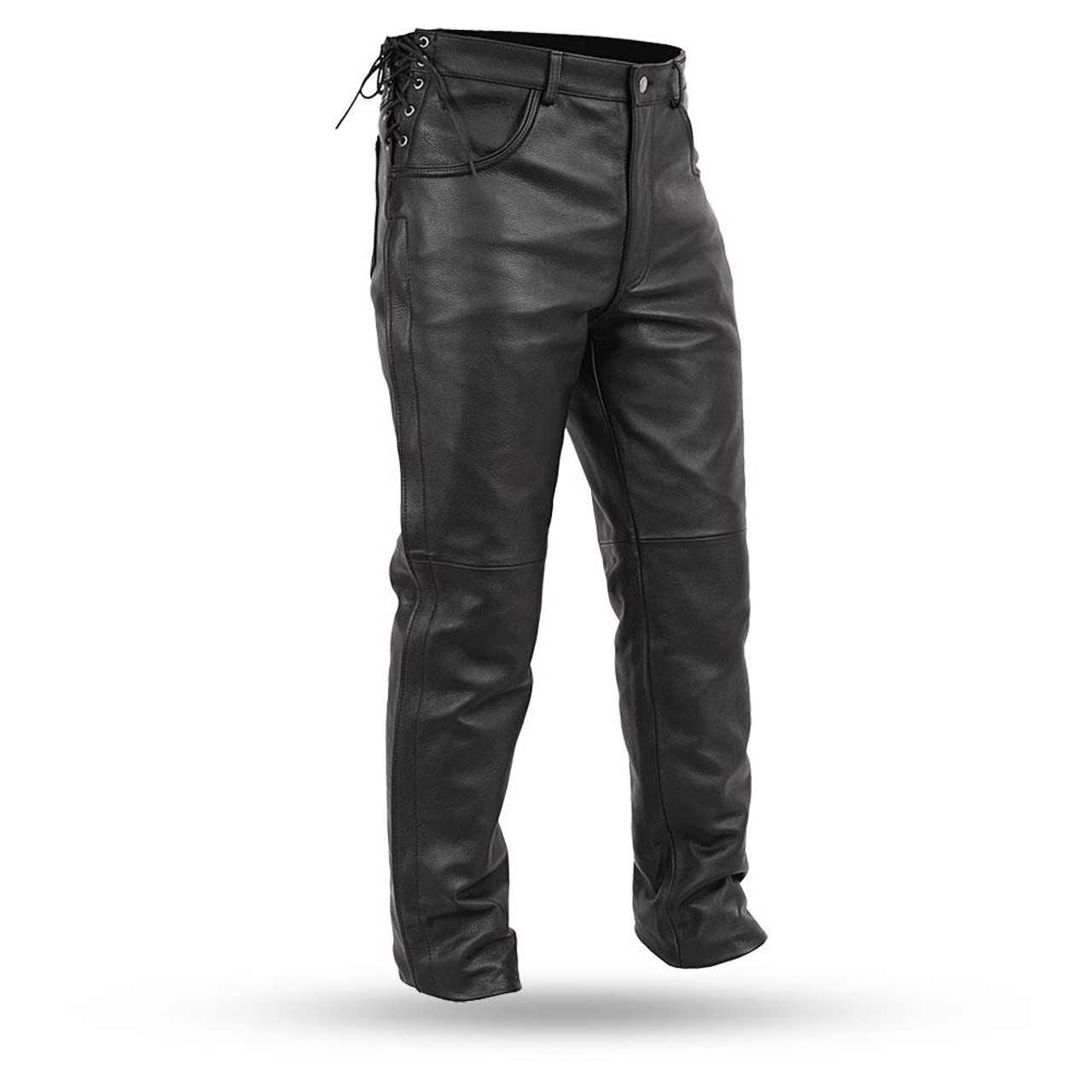 Men's Leather Over Pants - Motorcycle Riding Pants - FIM807CFD-FM