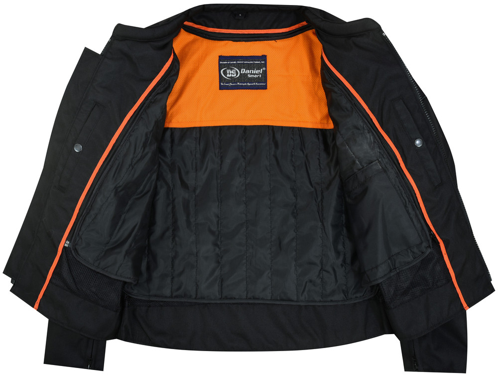 All Season Textile Motorcycle Jacket - Men's - Reflective - Black