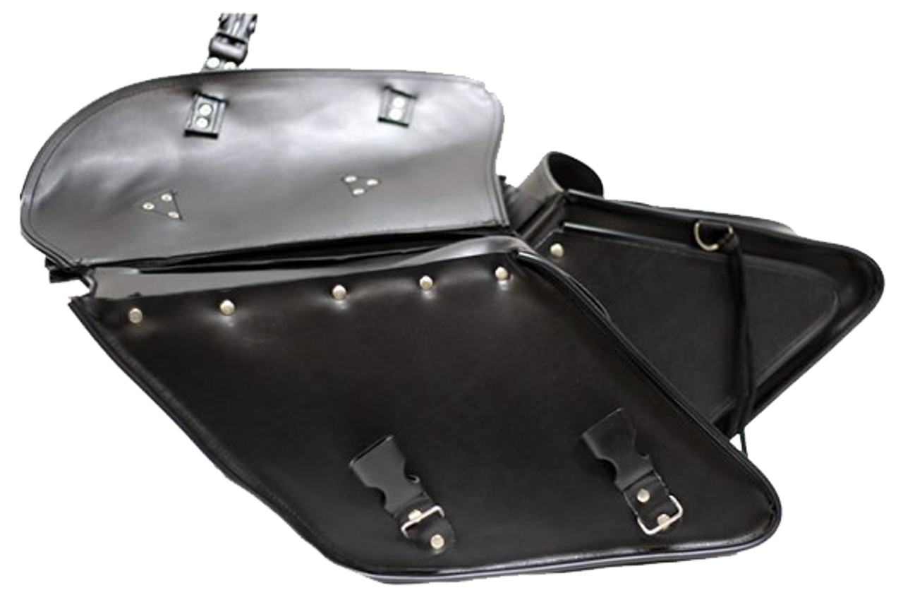 Saddlebags - Leather - Studs - Motorcycle Luggage - SD4065-NEW-LEATHER-DL