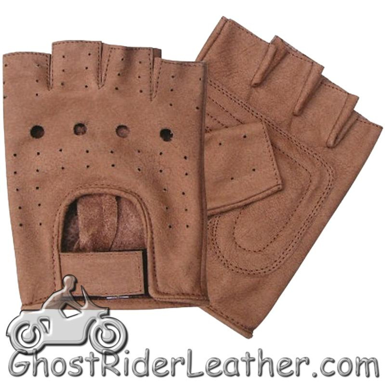 Leather fingerless gloves, Brown leather gloves, Fingerless leather gloves